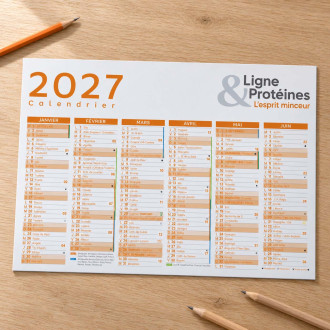 Calendrier 2027 Ligne & Protéines | Cadeau offert