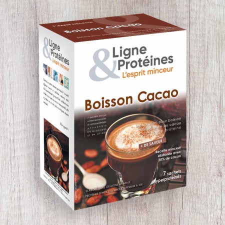 Boisson Cacao Chaud hyperprotéinée (7 sachets) - 13€50