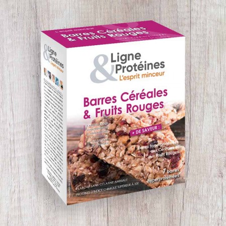 Barres hyperprotéinées Céréales Fruits rouges (7 barres)