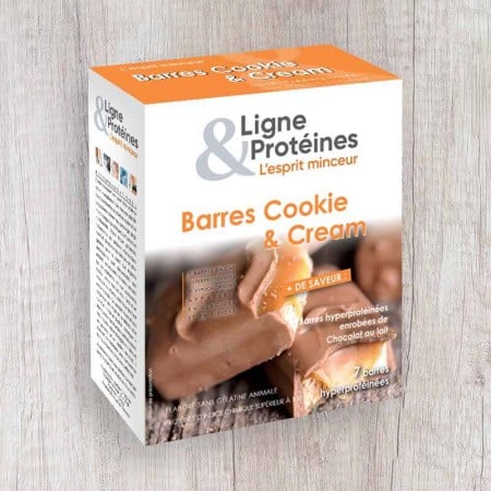 Barres hyperprotéinées Cookie & Cream (7 barres)