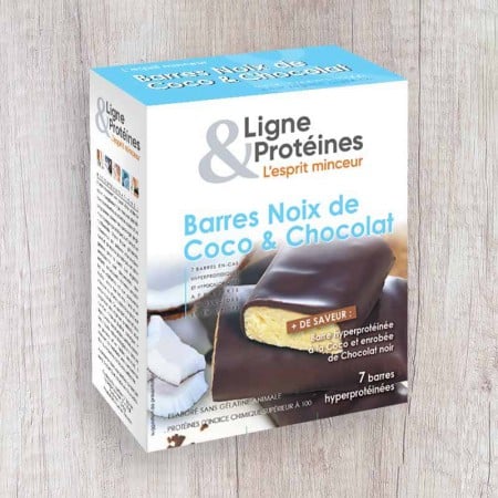 Barres hyperprotéinées Noix de Coco & Chocolat (7 barres)
