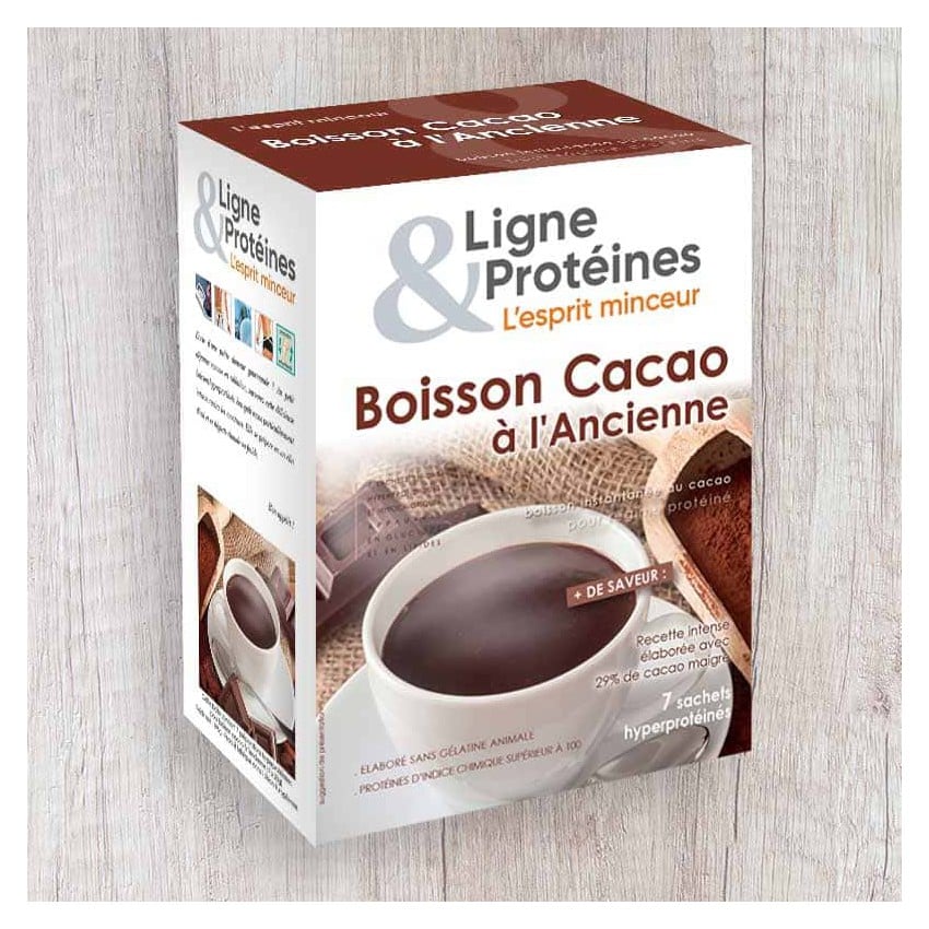 Boisson Cacao à l'ancienne hyperprotéiné (7 sachets)