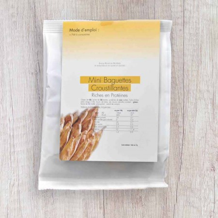 Mini baguettes croustillantes hyperprotéinées (sachet individuel)