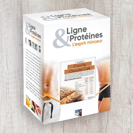 Barres hyperprotéinées Crunchy Chocolat Café (7 barres)