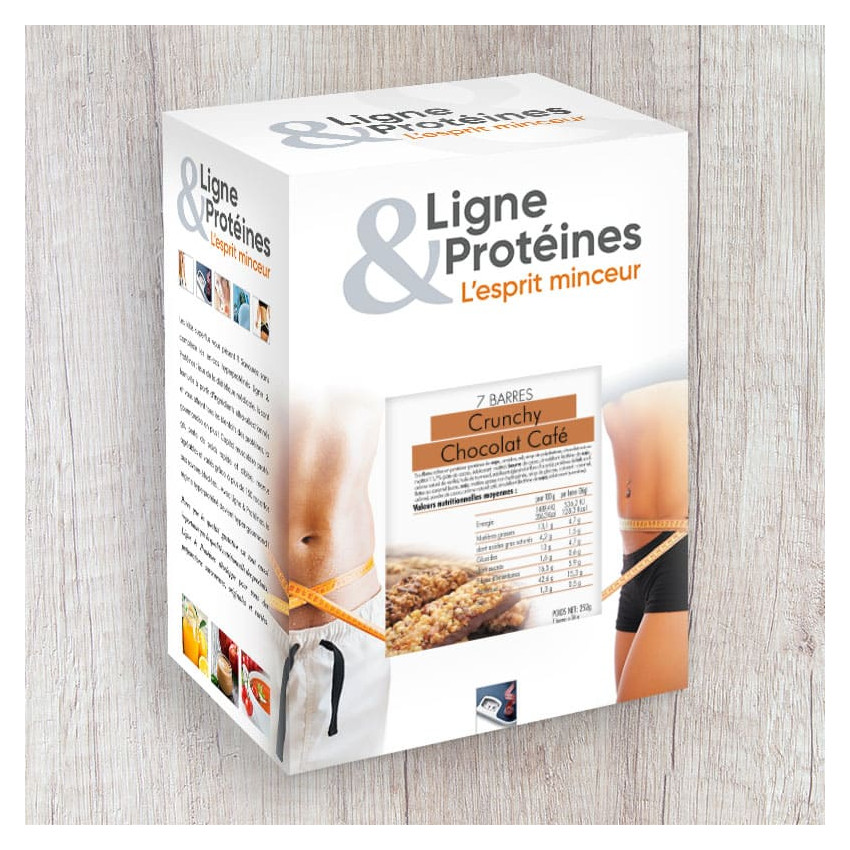Barres hyperprotéinées Crunchy Chocolat Café (7 barres)