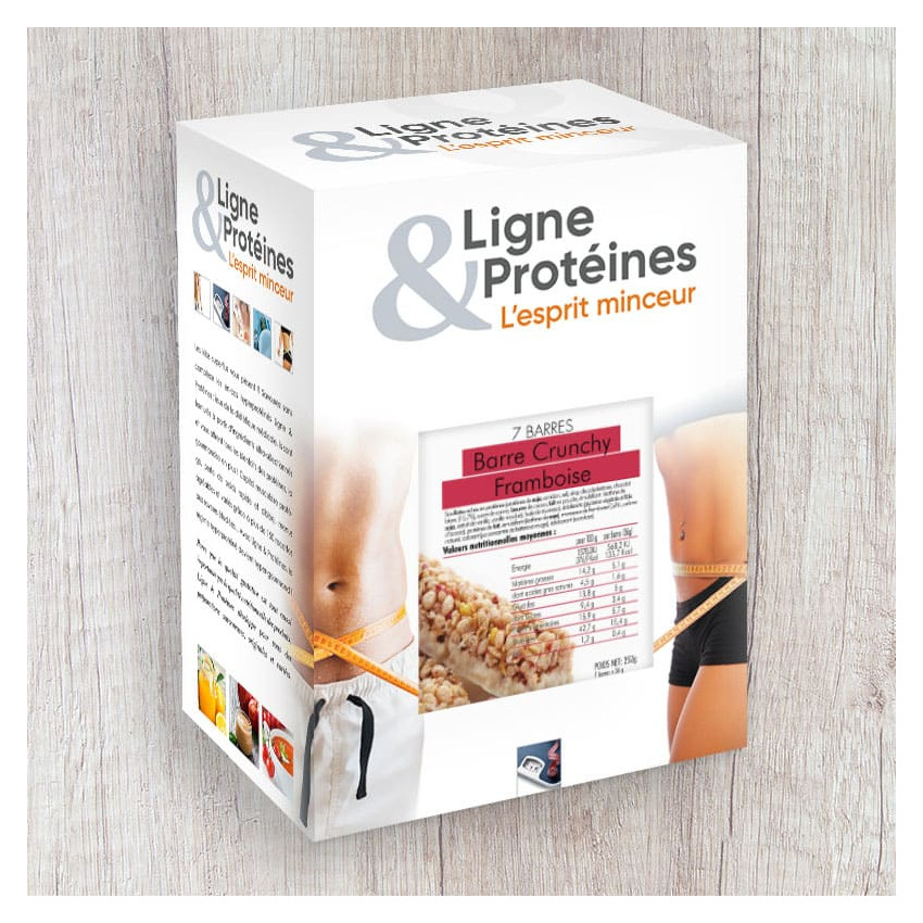 Barres hyperprotéinées Crunchy Framboise (7 barres) Barres hyperprotéinées Crunchy Framboise (7 barres)