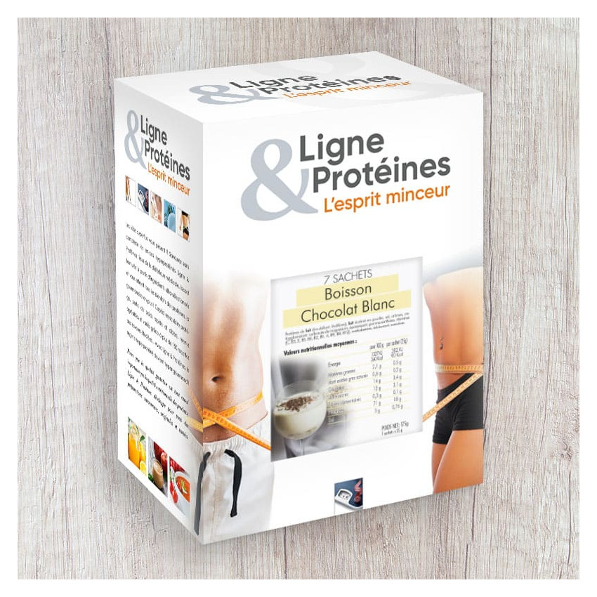 Boisson Chocolat Blanc hyperprotéinée (7 sachets) Boisson Chocolat Blanc hyperprotéinée (7 sachets)
