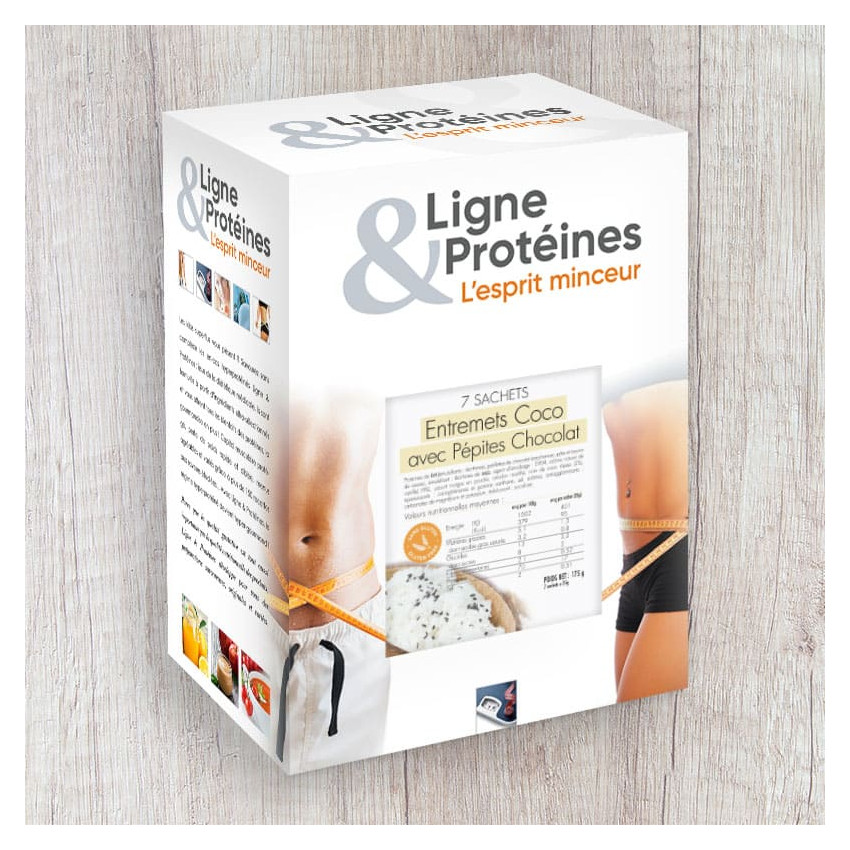 Crème hyperprotéinée Coco avec Pépites de Chocolat SANS GLUTEN (7 sachets) Crème hyperprotéinée Coco avec Pépites de Chocolat SANS GLUTEN (7 sachets)
