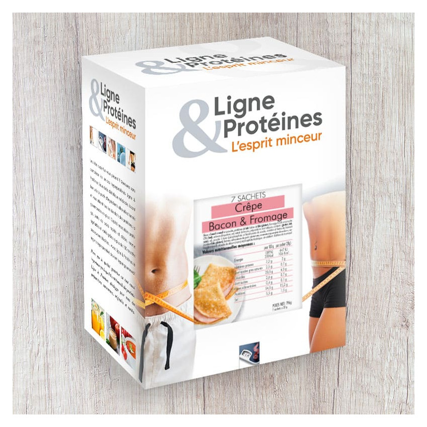 Pâte à Crêpes Bacon & Fromage Hyperprotéinée (7 sachets)