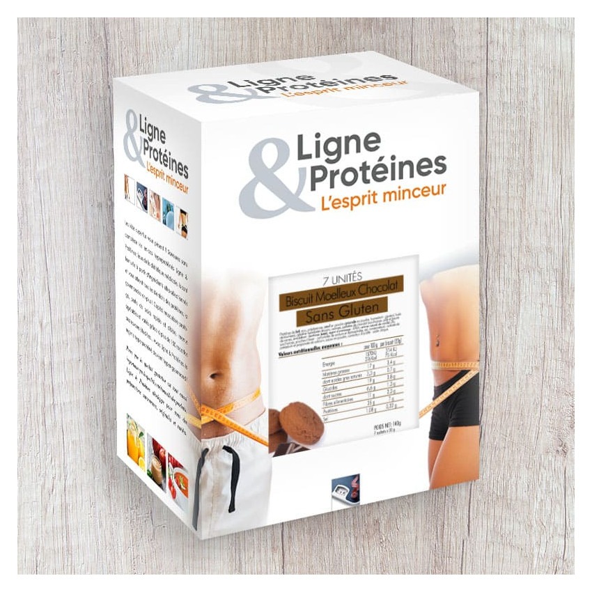 Biscuits moelleux Chocolat hyperprotéinés SANS GLUTEN (7 biscuits)