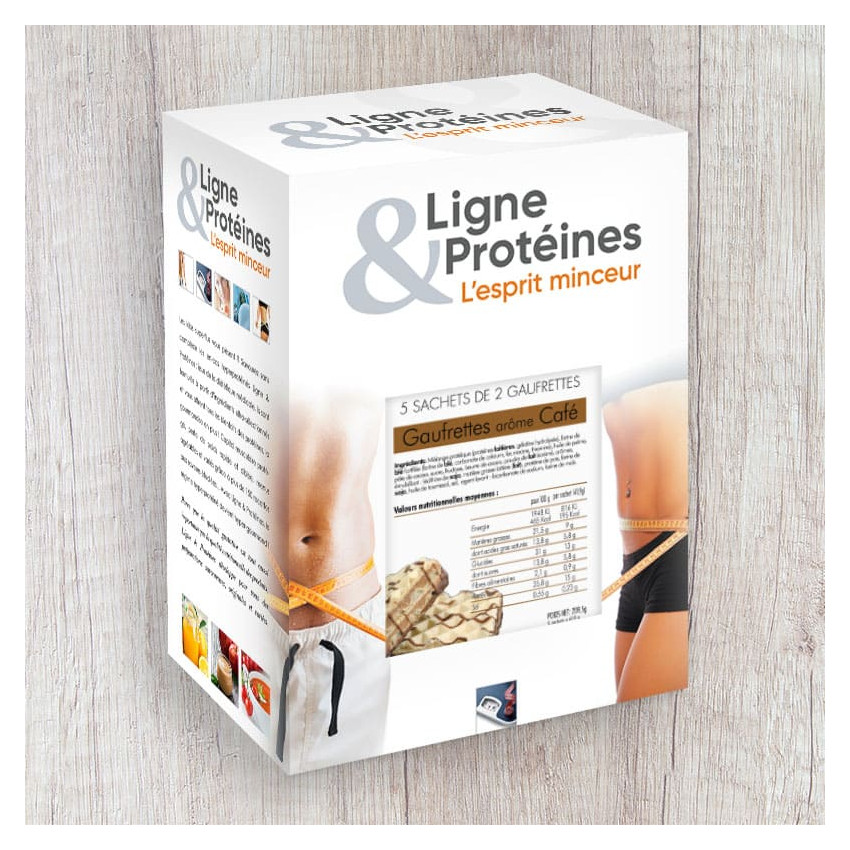 Gaufrettes hyperprotéinées arôme café (5 sachets de 2 gaufrettes)