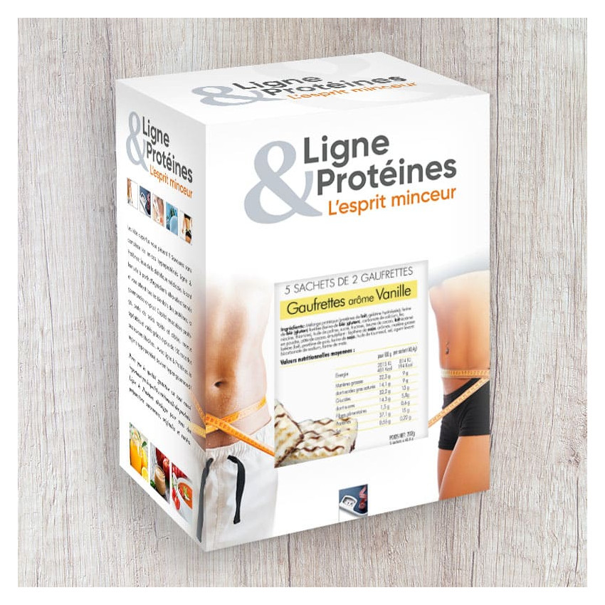 Gaufrettes hyperprotéinées arôme vanille (5 sachets de 2 gaufrettes) Gaufrettes hyperprotéinées arôme vanille (5 sachets de 2 gaufrettes)
