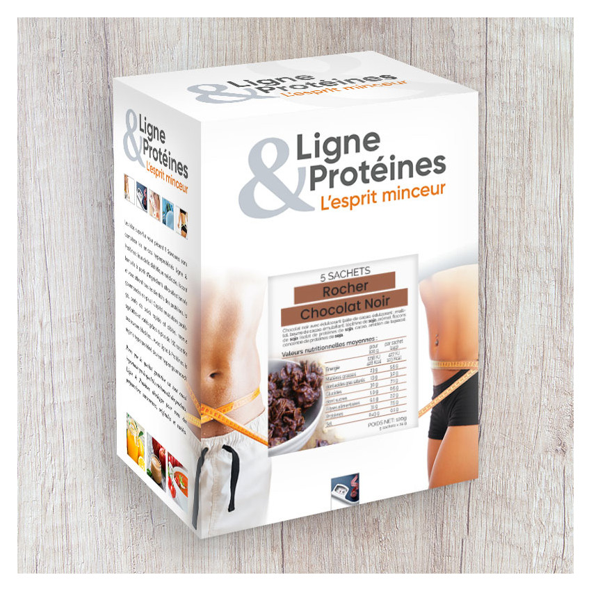 Rocher Chocolat Noir Hyperprotéiné - 1 Rocher Chocolat Noir Hyperprotéiné - 1
