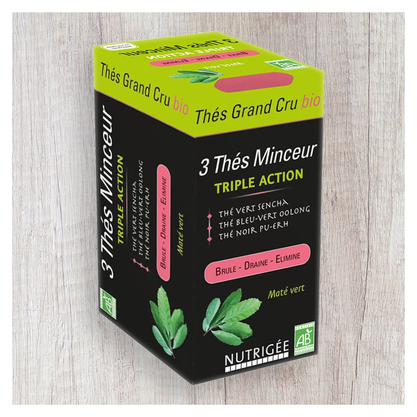 Thé Minceur Bio Triple Action - Brûle Draine Élimine (15 sachets)