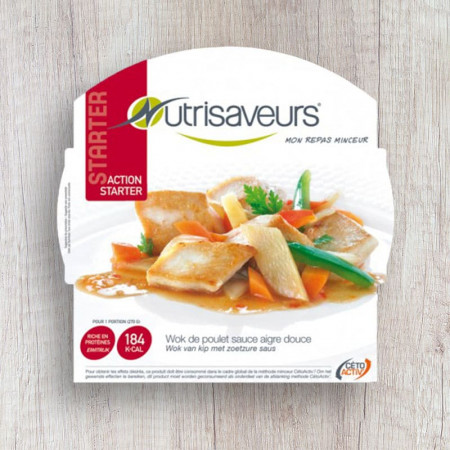 Wok de Poulet sauce aigre douce Hyperprotéiné (plat cuisiné)