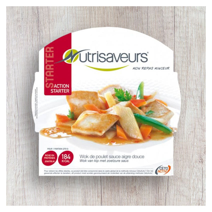 Wok de Poulet sauce aigre douce Hyperprotéiné (plat cuisiné)