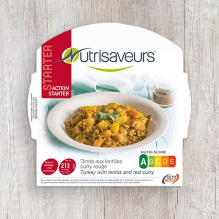 Dinde aux Lentilles Hyperprotéiné (plat cuisiné)