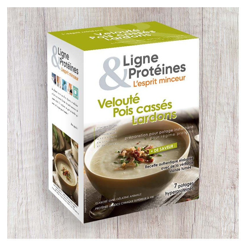 Velouté Pois Cassés Lardons Hyperprotéiné (7 sachets)