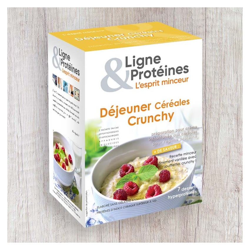 Déjeuner Céréales Crunchy hyperprotéiné (7 sachets)
