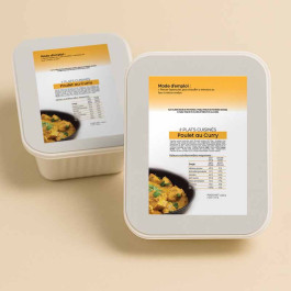 Poulet au Curry et petits légumes (2 plats cuisinés hyperprotéinés)
