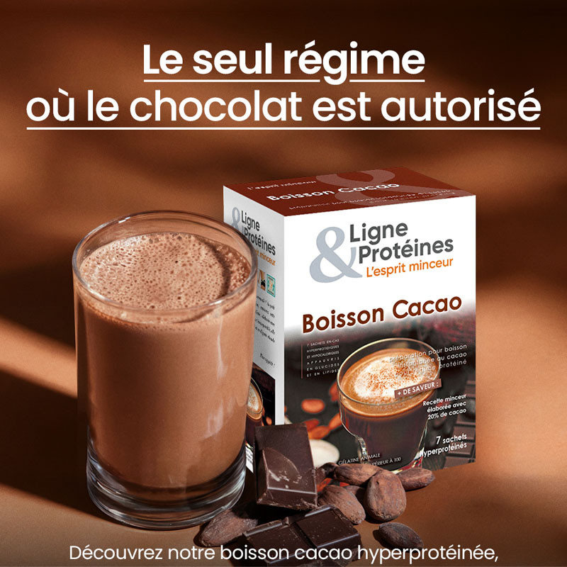 Boisson cacao hyperprotéinée - Ligne & Protéines