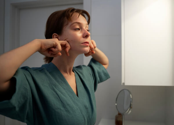 maigrir du visage, exercices faciaux