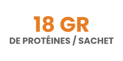 18 grammes de protéines par sachet