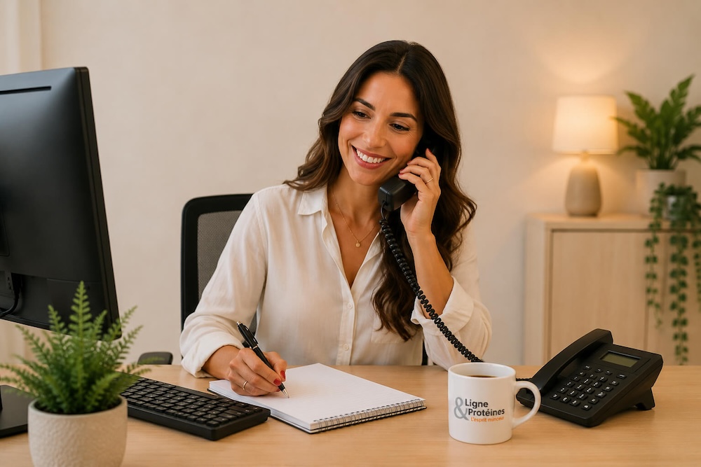 Conseillère Ligne & Protéines au téléphone